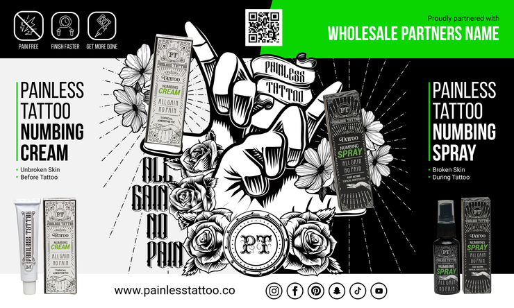 Painless Tattoo Horizontal Banner 3